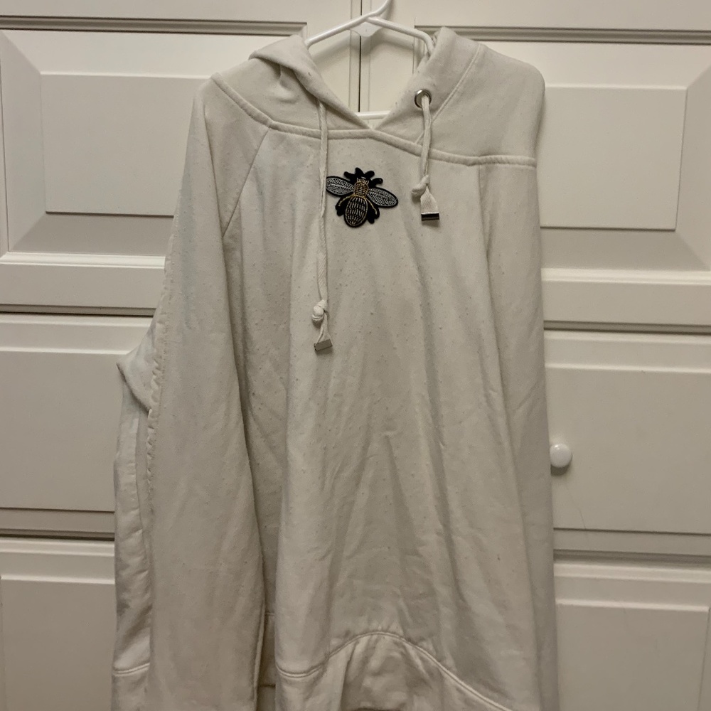 Hoodie that has a patch on it